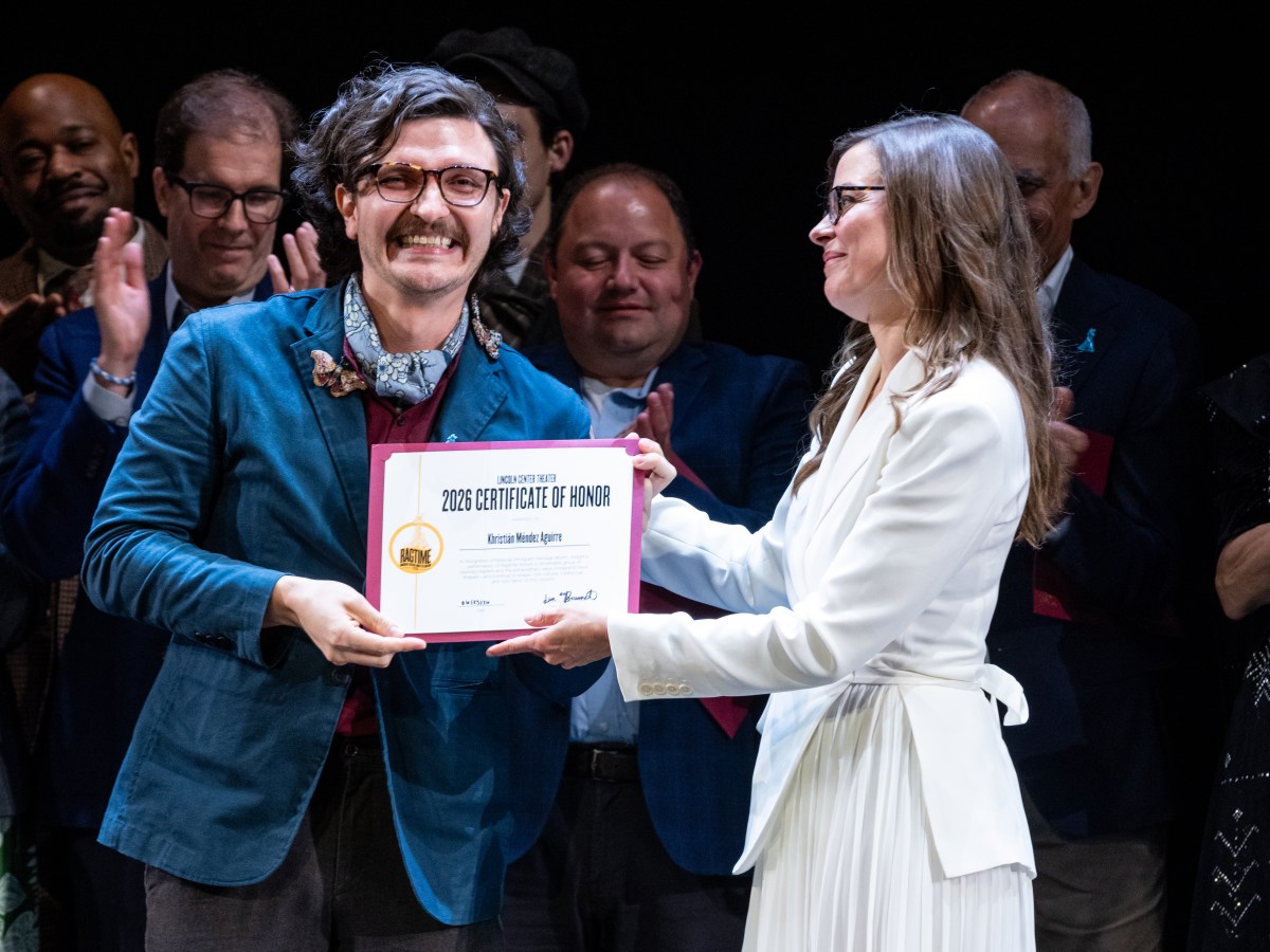 Receiving an honor at Lincoln&nbsp;Center